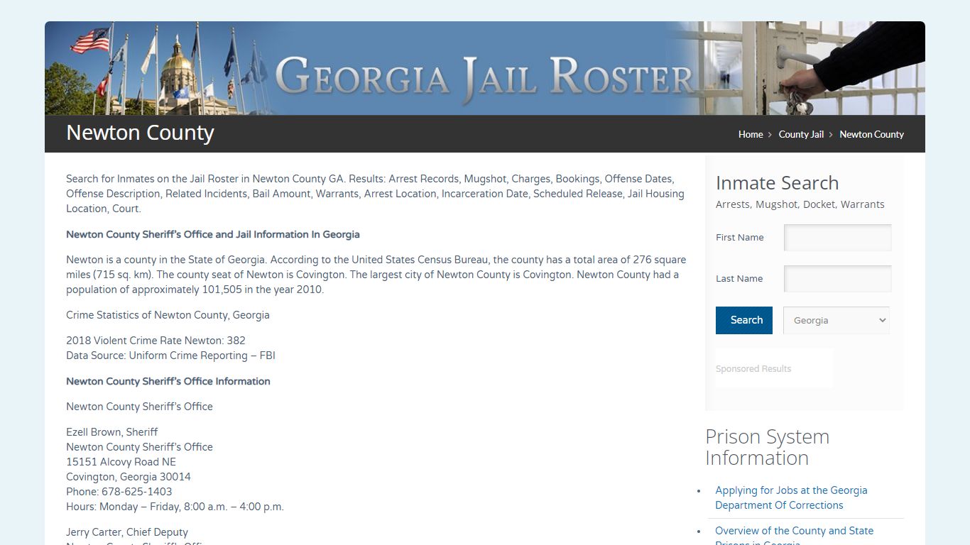 Newton County | Georgia Jail Inmate Search