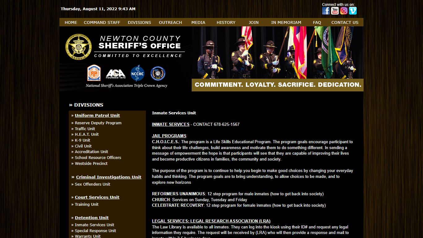 Inmate Services Unit - Newton County Sheriff's Office ...