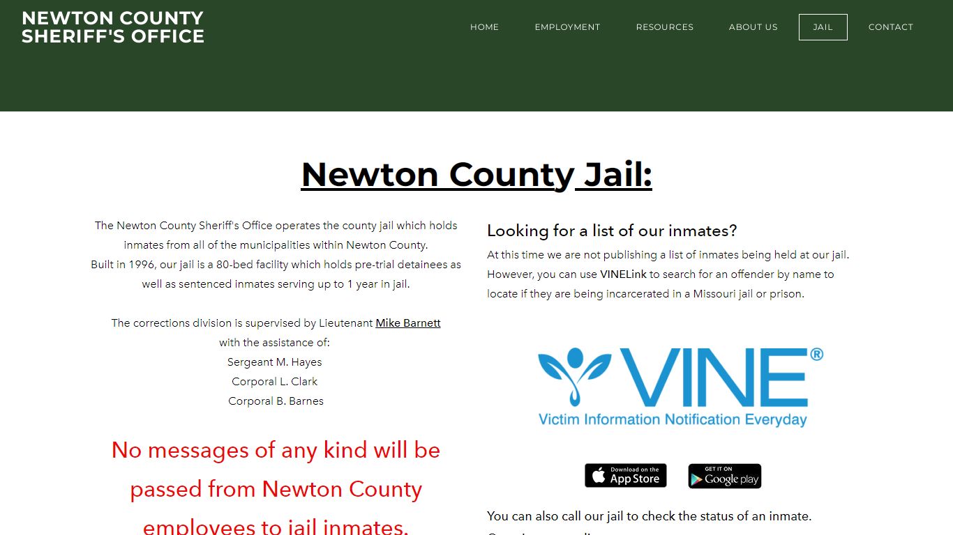 NCSO Jail - Newton County Sheriff's Office
